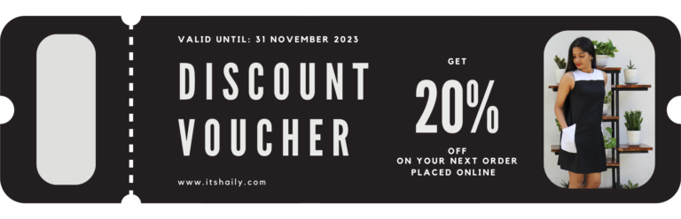 Dark Grey Simple Discount Voucher Ticket